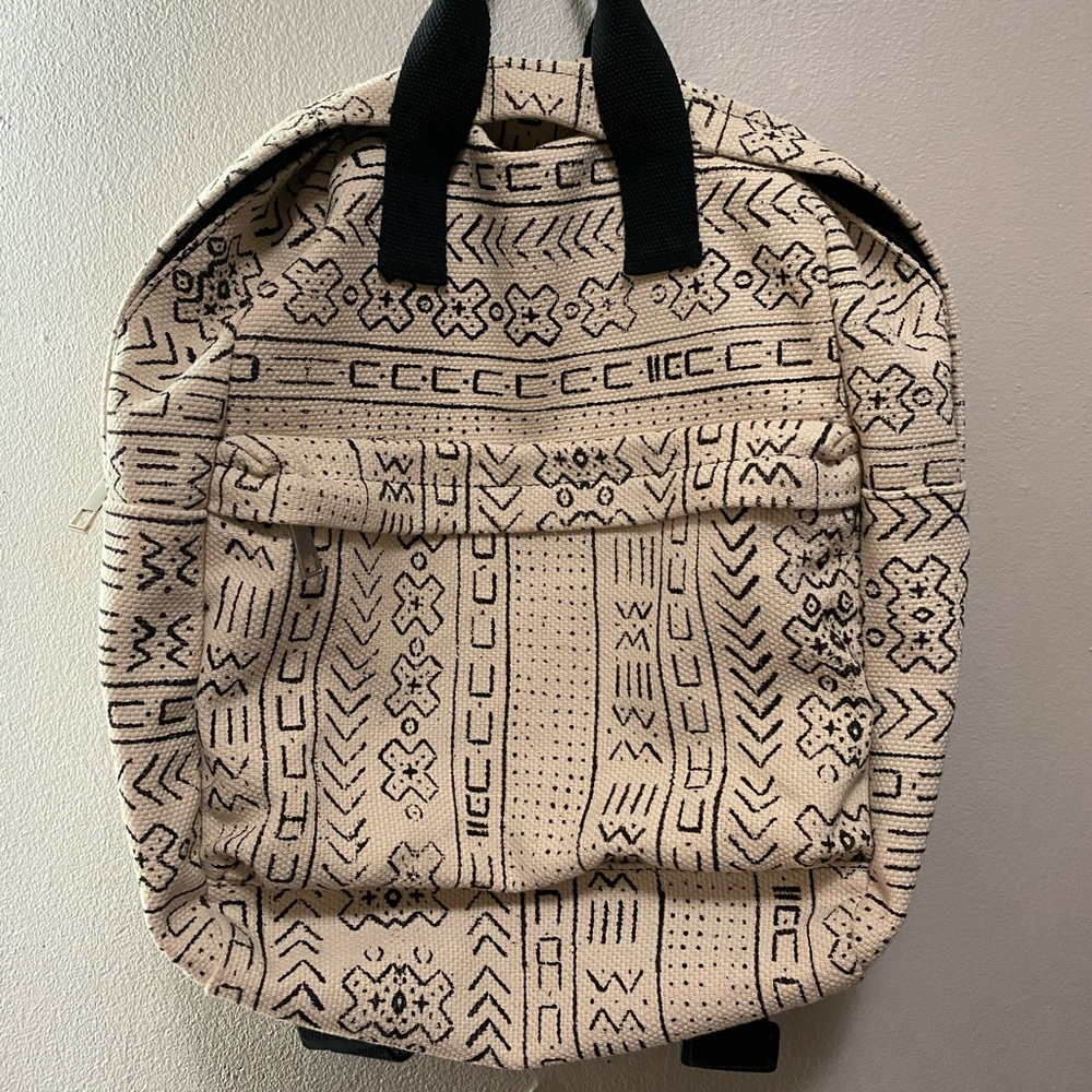 Cream tribal backpack